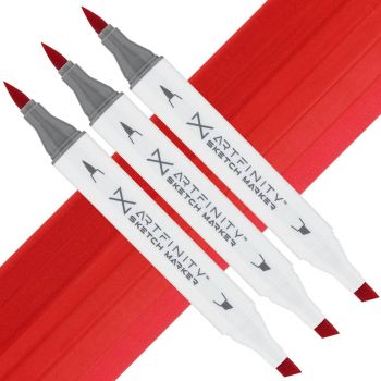 Artfinity Sketch Marker - Primary Red, Box of 3