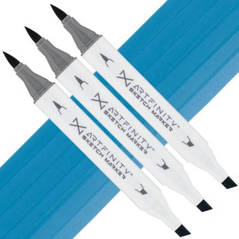 Artfinity Sketch Marker - Peacock Blue B1-6, Box of 3