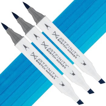 Artfinity Sketch Marker - Mixing Blue (Cyan) B2-5, Box of 3