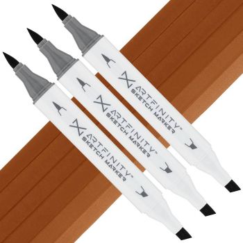 Artfinity Sketch Marker - Toffee E4-6, Box of 3