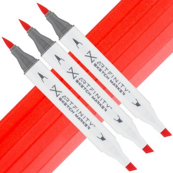 Artfinity Sketch Marker - Fluorescent Red FR1, Box of 3