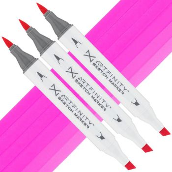 Artfinity Sketch Marker - Fluorescent Pink FRV1, Box of 3