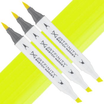 Artfinity Sketch Marker - Fluorescent Yellow FY1, Box of 3