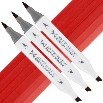 Artfinity Sketch Marker - Poppy Red R1-8, Box of 3