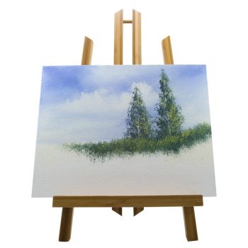 Artistry Display Easel Beech Small 7.5"w x 11"h