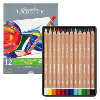 Cretacolor MegaColor Colored Pencil Set of 12 Colors