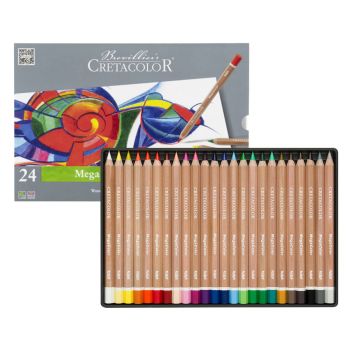 Cretacolor MegaColor Colored Pencil Set of 24 Colors