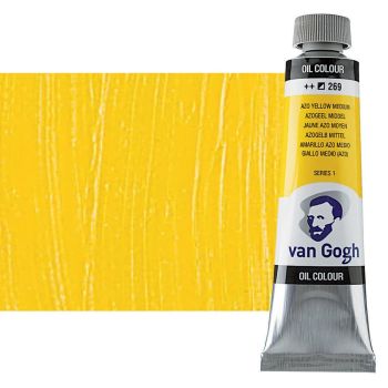 Van Gogh Oil Color, Azo Yellow Medium 40ml Tube