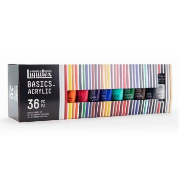 Liquitex Basics Acrylics, Set of 36 Colors, 22ml Tubes 