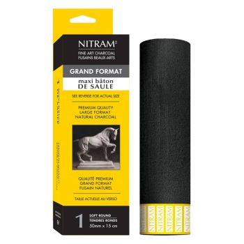 Nitram Maxi Baton 6" Extra Soft 50 mm Mega Charcoal Stick