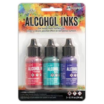 3Pk Holtz Alcohol Ink 1/2oz Beach Deco Color Kit