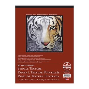 Bee Paper Stipple Texture 132lb (Coquille) Pad 9X12