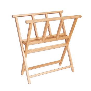 Folding Wood Print Rack, Beechwood Finish