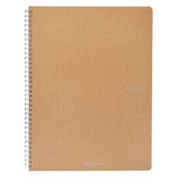 Fabriano EcoQua Notebook 8.3 x 11.7" Blank Spiral-Bound Beige