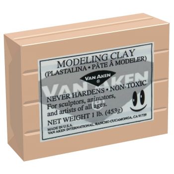 Plastalina Modeling Clay 1 lb. Bar - Beige Flesh