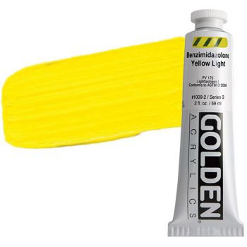 GOLDEN Heavy Body Acrylics - Benzimidazolone Yellow Light, 2oz Tube