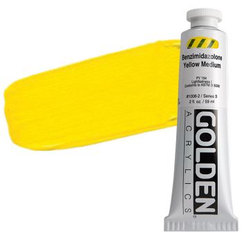 GOLDEN Heavy Body Acrylics - Benzimidazolone Yellow Medium, 2oz Tube