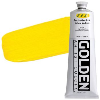 GOLDEN Heavy Body Acrylics  - Benzimidazolone Yellow Medium, 5oz Tube