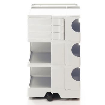 Boby Trolley Tabouret 3 Bins / 3 Drawers, White