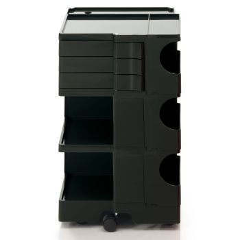 Boby Trolley Tabouret 3 Bins / 3 Drawers, Black