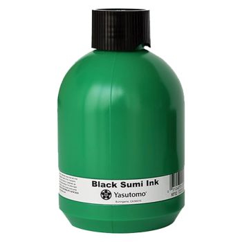 Yasutomo Black Sumi Ink 12oz KF12 Shellac-Based Waterproof Liquid