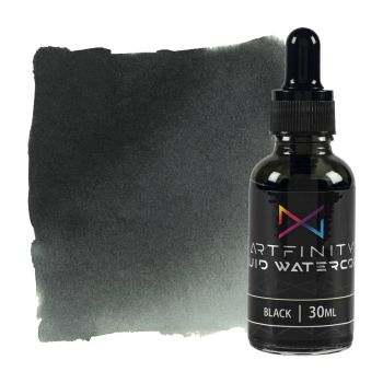 Artfinity Liquid Watercolor - Black, 30ml Bottle