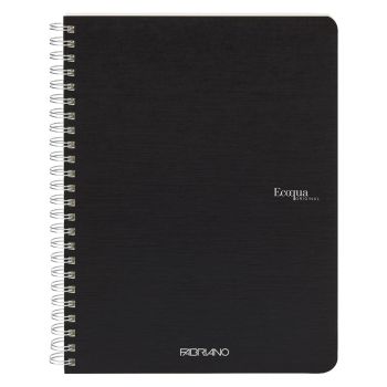 Fabriano EcoQua Notebook 5.8 x 8.3" Blank Spiral-Bound Black