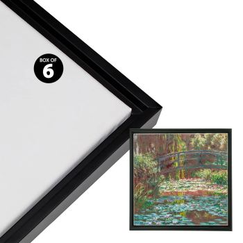 Cardinali Renewal Core 8x8 Black Open Back Floater Frame 3/4 in Canvas (Box of 6)