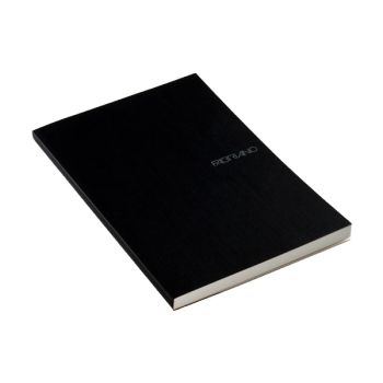 Fabriano Ecoqua 5 4/5" x 8 1/2" Dot Grid Notebook Black (Glue-Bound, 90 sheets, 85 gsm)