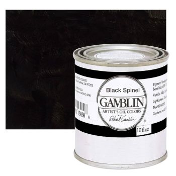 Gamblin Artists Oil - Black Spinel, 16oz Can
