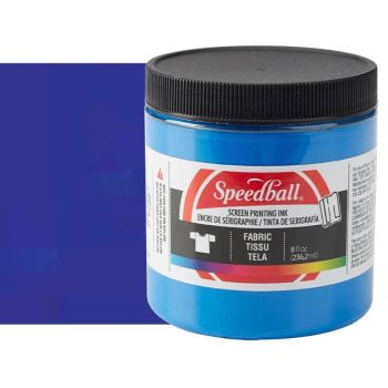 Speedball Fabric Screen Printing Ink 8 oz Jar - Blue