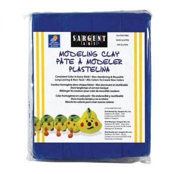 Sargent Art 1lb Non-Hardening Modeling Clay Blue 