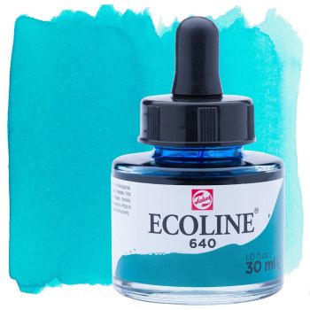 Ecoline Liquid Watercolor 30ml Pipette Jar Bluish Green