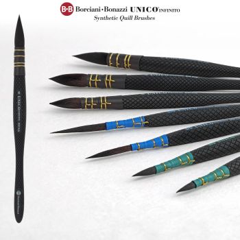 UNICO® Infinito HIDRO® Synthetic Quill Brushes by Borciani Bonazzi