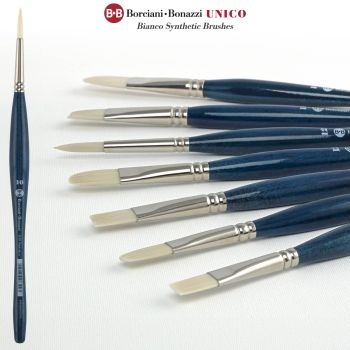 UNICO® Bianco Synthetic Brushes by Borciani Bonazzi
