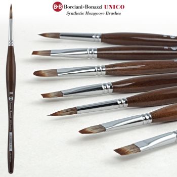 UNICO® Synthetic Mongoose Brushes by Borciani Bonazzi
