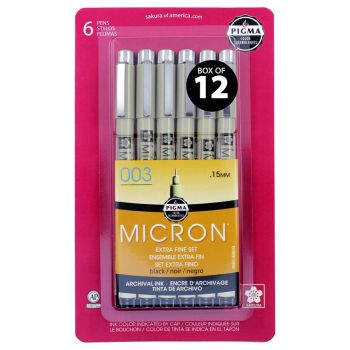 Sakura Micron 003 Pen 0.15mm Black (Box of 12)