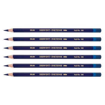 Derwent Inktense Pencil Box of 6 No. 1000 - Bright Blue