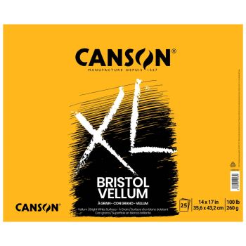 XL Bristol Vellum (25 Sheets - Tape Bound)	14X17 In