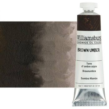Williamsburg Handmade Oil Paint - Brown Umber, 37ml Tube 