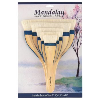 Mandalay Professional Goat Hair No. 2 Hake Brush Set of 5 