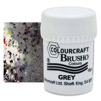 Brusho Crystal Colour, Grey, 15 grams