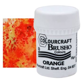 Brusho Crystal Colour, Orange, 15 grams