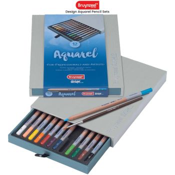 Bruynzeel Design Watercolor Aquarel Pencils Box Sets of 12, 24, 48