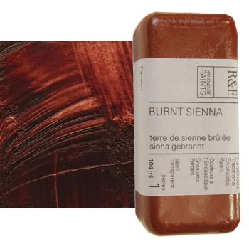 R&F Encaustic Handmade Paint 104 ml Block - Burnt Sienna