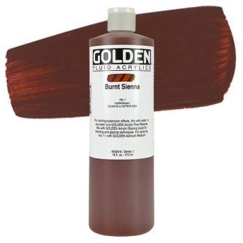 GOLDEN Fluid Acrylics Burnt Sienna 16 oz