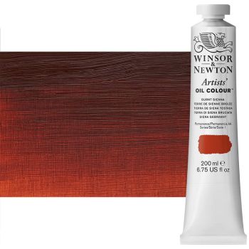 Winsor & Newton Artists' Oil Color 200 ml Tube - Burnt Sienna