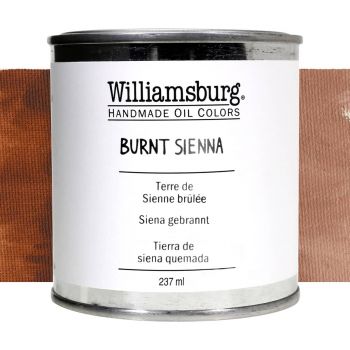 Williamsburg Handmade Oil Paint - Burnt Sienna, 237ml Can