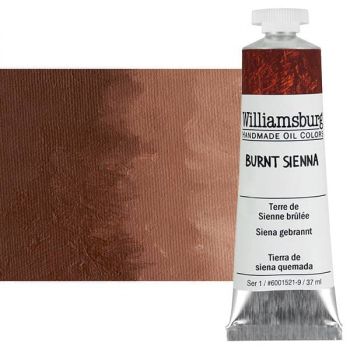 Williamsburg Handmade Oil Paint - Burnt Sienna, 37ml Tube