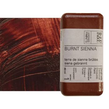 R&F Encaustic Handmade Paint 40 ml Block - Burnt Sienna